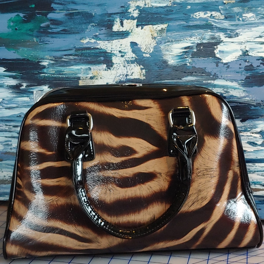 Temptations of Italy Vinyl Animal Print Bag